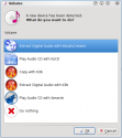 Audio prompt when an audio CD is detected