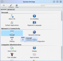 Access to the firewall manager is via the system settings window