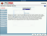 Language selection windown