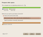 Although the Ubuntu installer could not detect any, there are existing Linux partitions on the computer that I am attempting to install Ubuntu 10.4 on