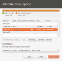 Existing disk partitions