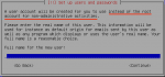 User account creation during installation