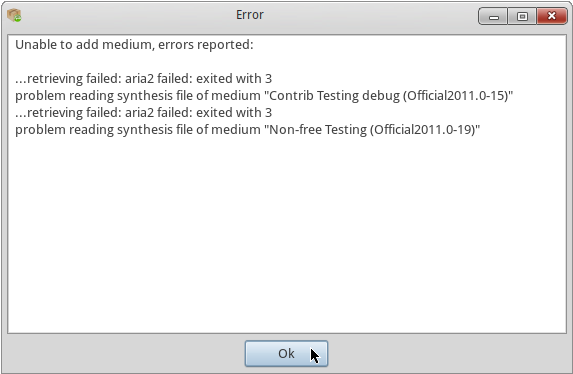 Mandriva @011 Add Repo Error