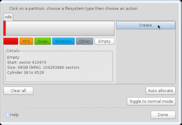 Mandriva 2011 Manual Partition