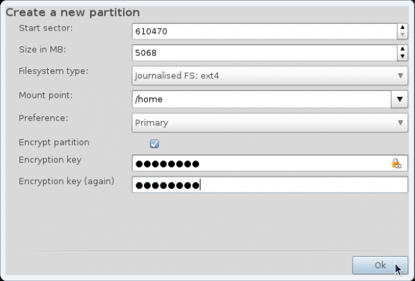 Mandriva 2011 Home Encryption