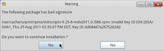 Mandriva 2011 Update Error