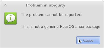 Pear OS Bug error 