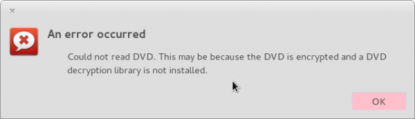 Pear OS Totem Encrypted Video Error