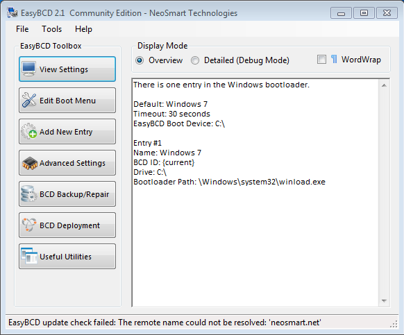 Windows 7 EasyBCD