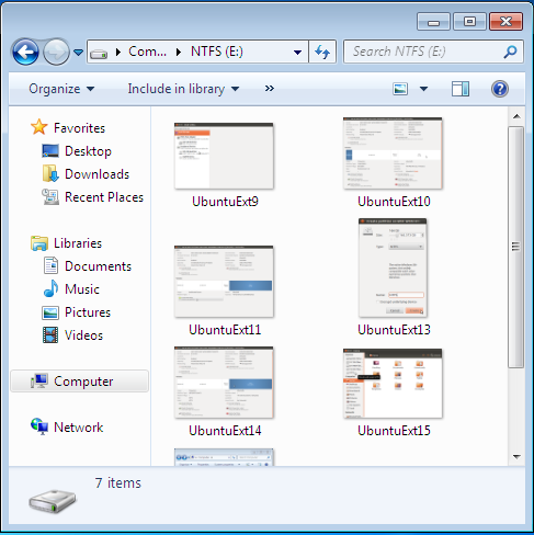 Ubuntu Files NTFS Partition on External Hard Disk