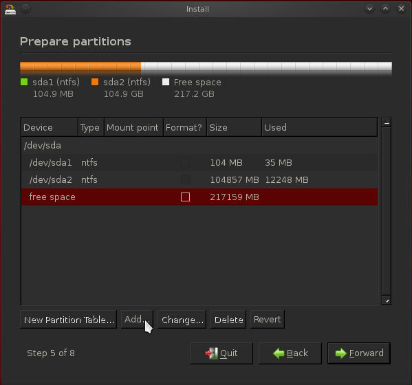 BackTrack 5 R2 Advanced Partitioning Tool