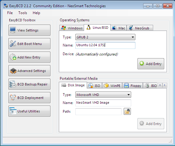 Ubuntu 12.04 EasyBCD GRUB 2