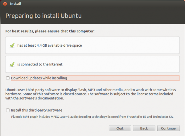 Ubuntu 12.04 Installation Requirements