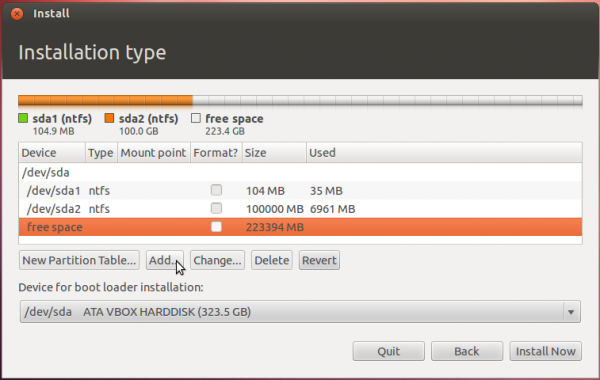 Ubuntu 12.04 Unallocated Partition Space