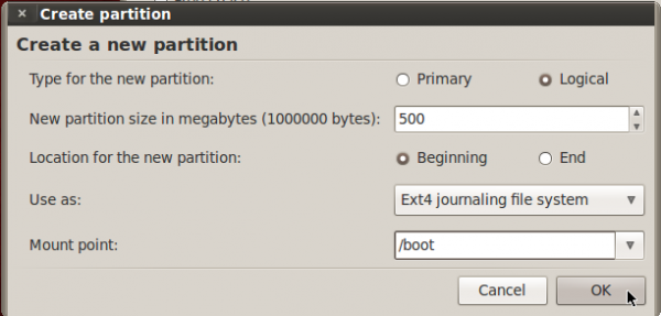 BackTrack 5 R2 GNOME Boot Partition