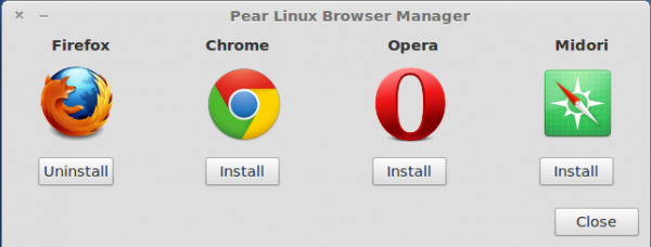 Pear Linux 6 Browsers