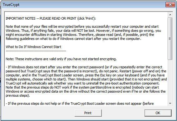 Encrypt Windows 7 with Truecrypt