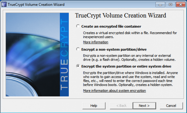 Encrypt Windows 7 with Truecrypt