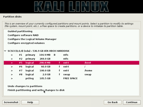 Dual-boot Windows 7 and Kali Linux