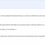 Robert Kugler and Paypal’s bug bounty eligibility requirements
