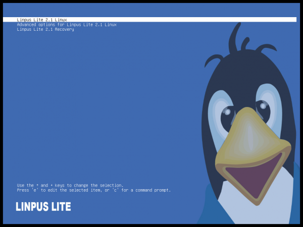 Linpus Lite 2.1 Boot Menu