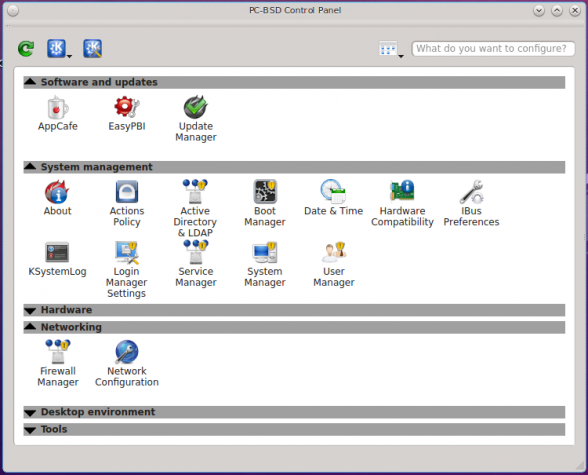 PC-BSD Control Panel