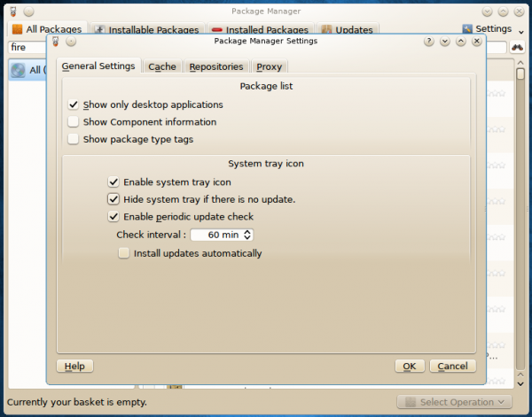 Package Manager Settings