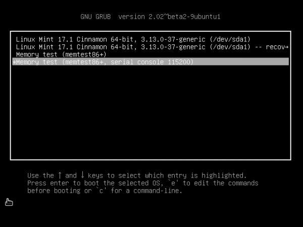 GRUB Linux Mint 17.1