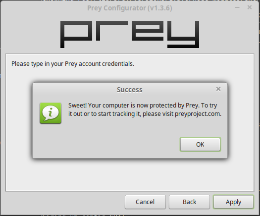 Prey Linux Mint 17.1