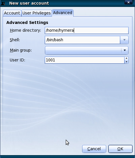 Advanced settings