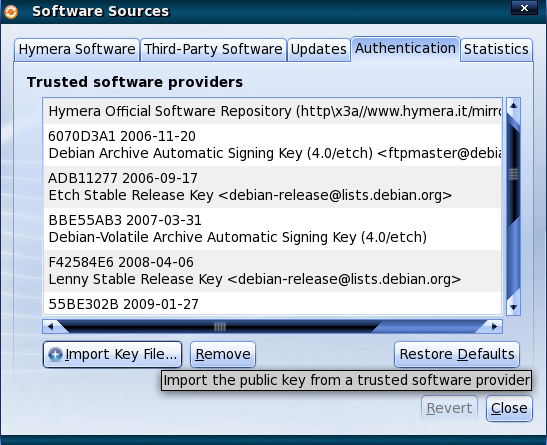 authentication tab