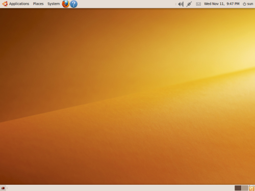 Default Ubuntu 9.10 desktop Default Ubuntu 9.10 desktop