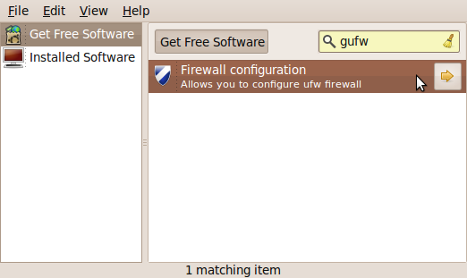 Gufw search