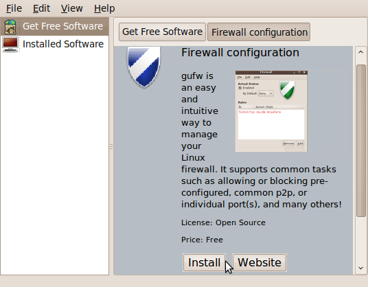 Installing Gufw