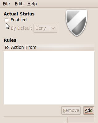 Gufw disabled
