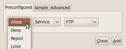 Policy preconfigured